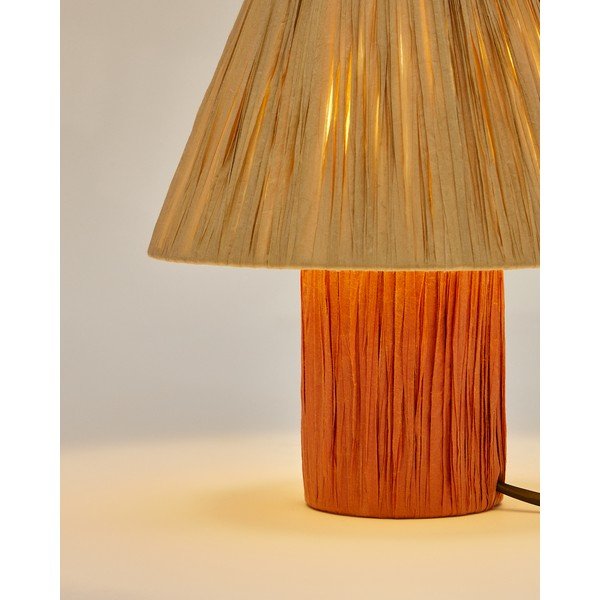Lampa stołowa w ceglasto-naturalnym kolorze (wysokość 25 cm) Pulmi – Kave Home-image-2