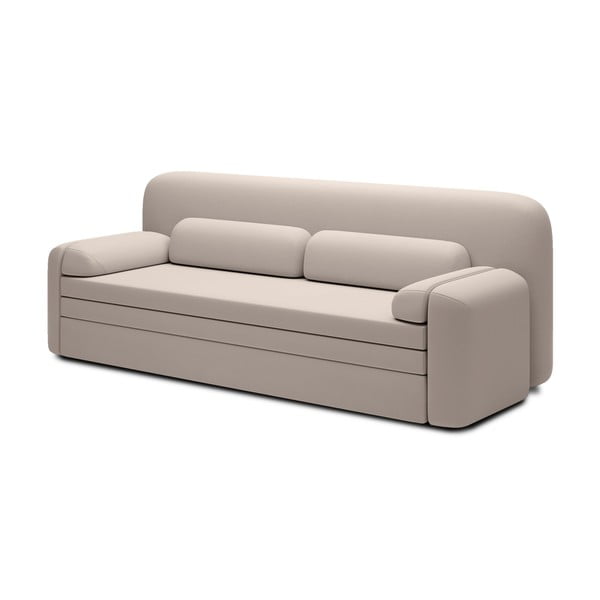 Beżowa aksamitna rozkładana/ze schowkiem sofa 236 cm Elioss – ELTAP-image-2