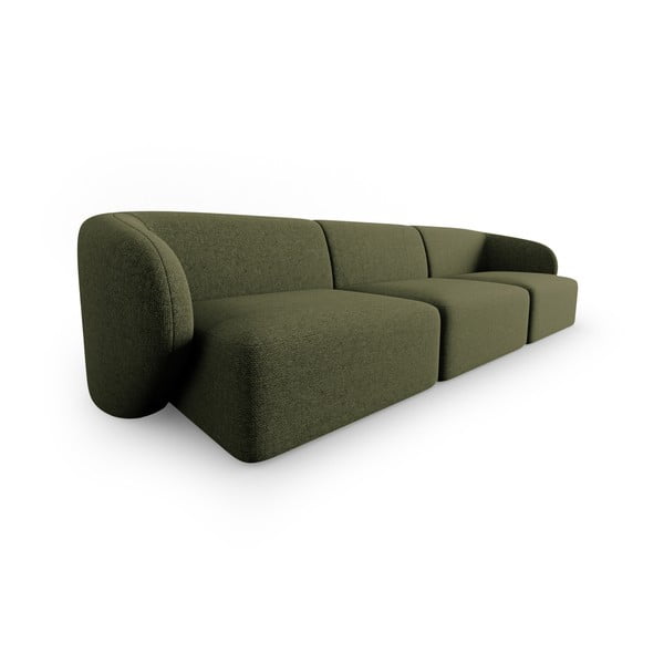 Zielona sofa  z tkaniny szenilowej 266 cm Paolo – Milo Casa-image-2