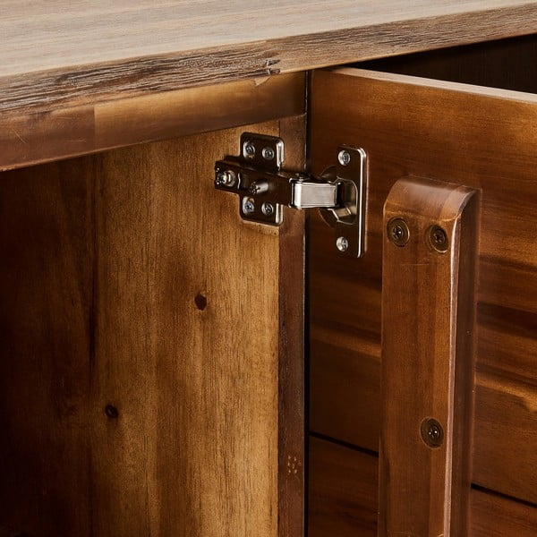 Duża brązowa komoda z litego drewna Frunhouse Mallorca-image-4