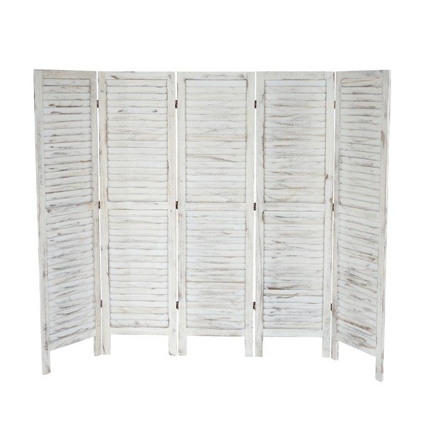 Biały parawan Mendler Shabby, 228 cm-image-1