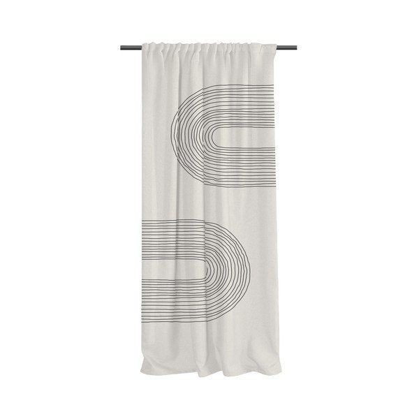 Beżowa zasłona z satyny bawełnianej 110x250 cm Setting Sun – Butter Kings