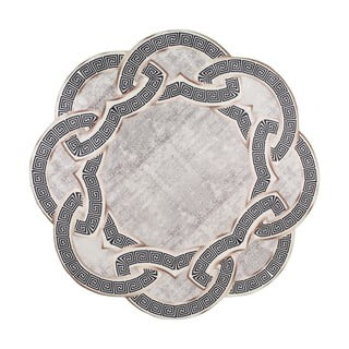Szaro-beżowy okrągły dywan ø 100 cm – Vitaus