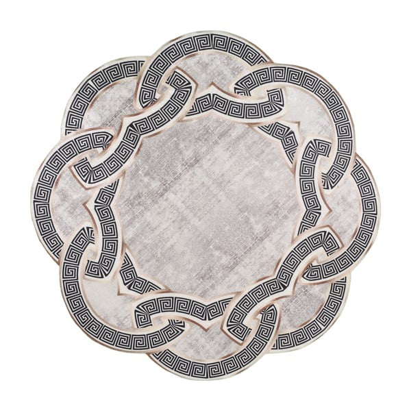 Szaro-beżowy okrągły dywan ø 160 cm – Vitaus