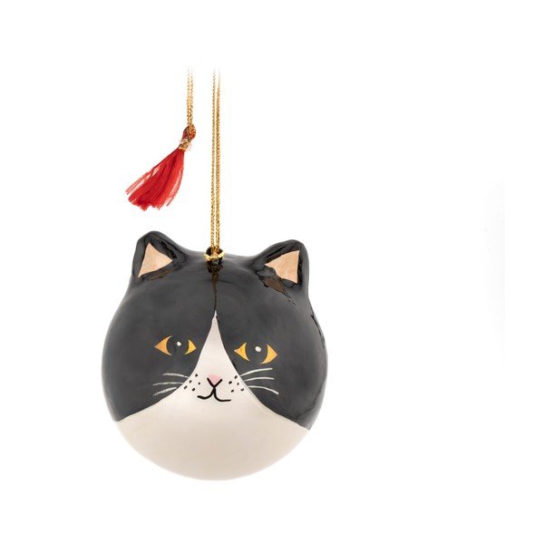 Papierowa ozdoba świąteczna 8 cm Black Cat – Sass & Belle