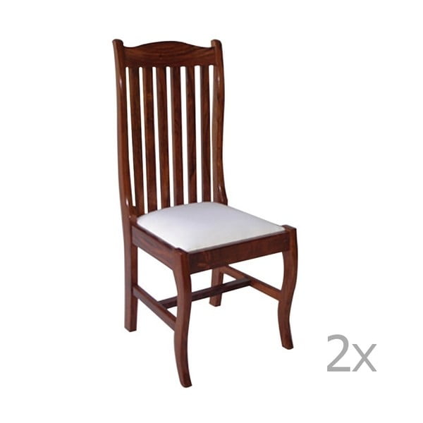 Zestaw 2 krzeseł z palisandru Massive Home Lina