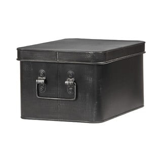 Czarny pojemnik metalowy LABEL51 Media, szer. 27 cm