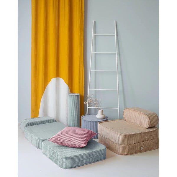 Różowa sztruksowa poduszka na sofę dziecięcą Block – Wigiwama-image-1