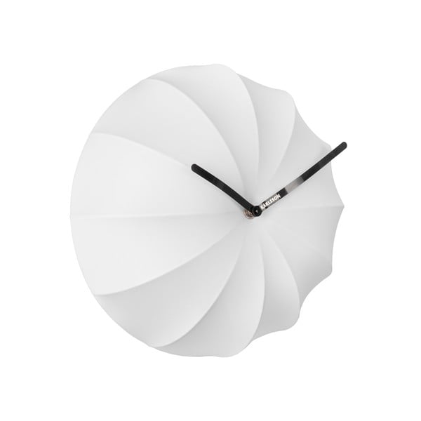 Biały zegar ścienny Karlsson Stretch, ø 40 cm