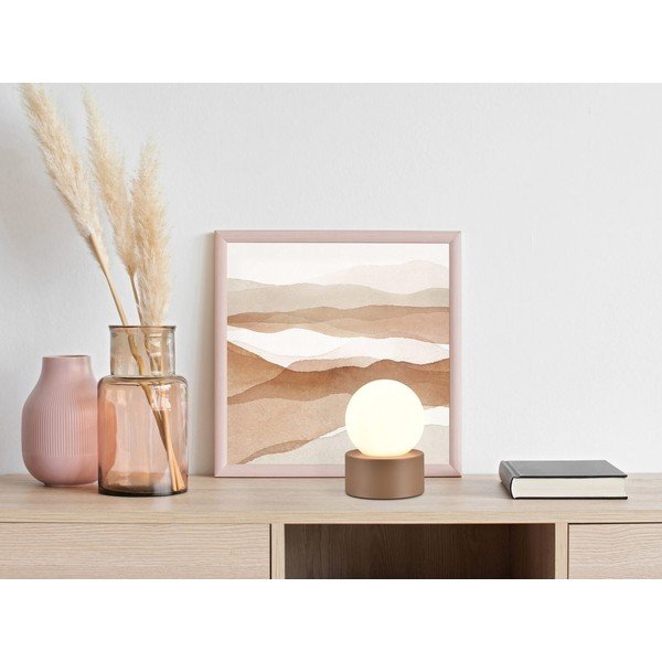 Biało-brązowa lampa stołowa (wys. 17 cm) Countess – Reality-image-1