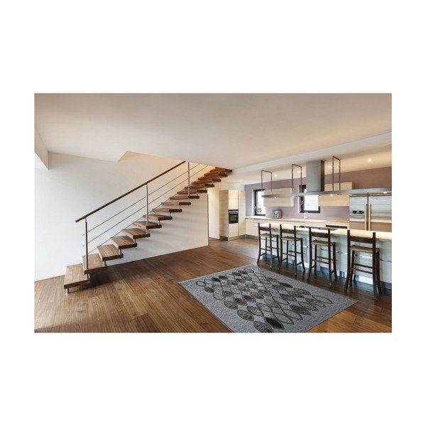 Wytrzymały dywan odpowiedni na zewnątrz Floorita Ethnic Grey, 160x230 cm-image-2