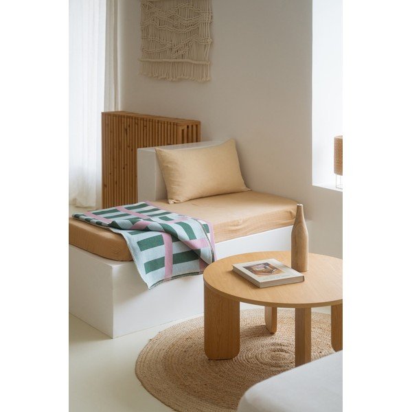 Zielono-różowy koc 160x200 cm Onu – noo.ma-image-1