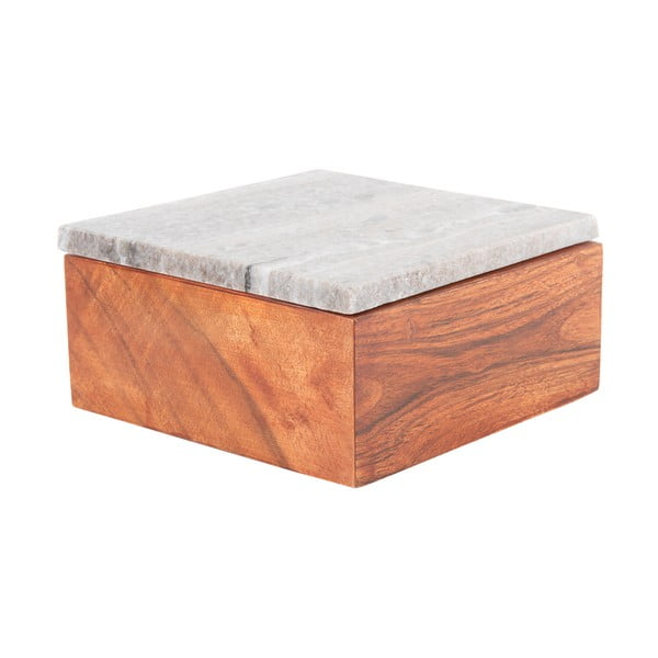 Brązowy drewniany pojemnik dekoracyjny Acacia – PT LIVING