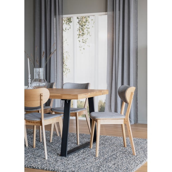 Szaro-naturalne krzesła zestaw 2 szt. Kato – Rowico-image-4