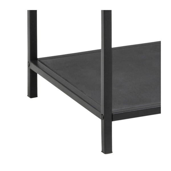 Czarny szklany regał 35x120 cm Seaford – Actona-image-3