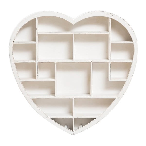 Wisząca półka drewniana w kształcie serca Crido Consulting Heart, 79x81 cm