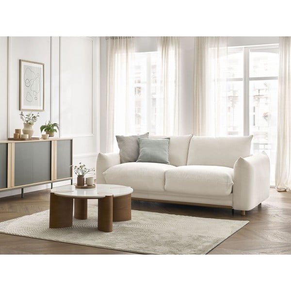 Kremowa rozkładana sofa 214 cm Ernest – Bobochic Paris-image-1