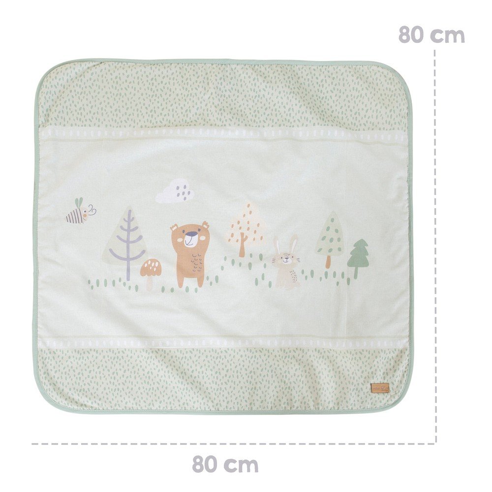 Jasnozielony koc dziecięcy z mikropluszu 80x80 cm Woodland Buddies – Roba (zdjęcie 8)