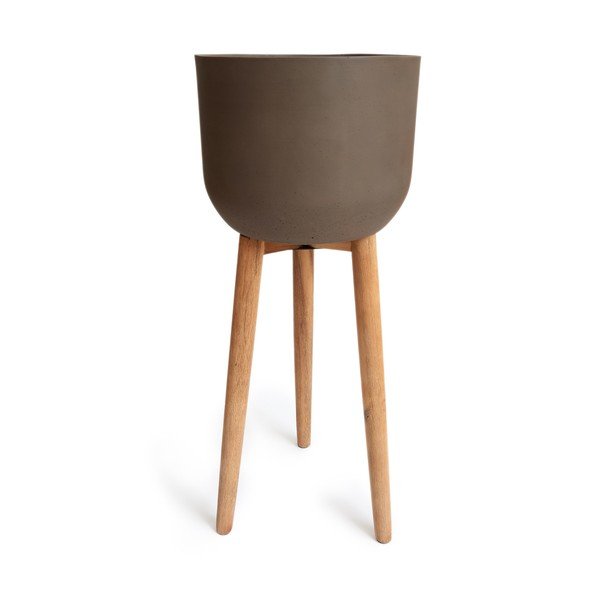 Brązowa doniczka Kave Home Stahl, wys. 86 cm-image-2