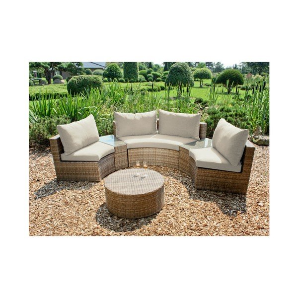 Półokragła sofa ze stolikiem/podnóżkiem ADDU Talavera-image-2