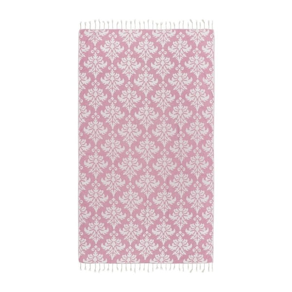 Różowy ręcznik hammam Kate Louise Serafina, 165x100 cm