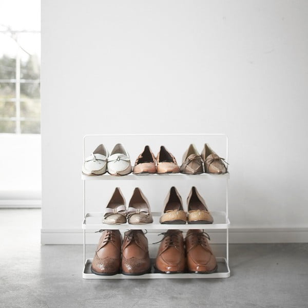 Biały metalowy regał na buty Tower – YAMAZAKI-image-1
