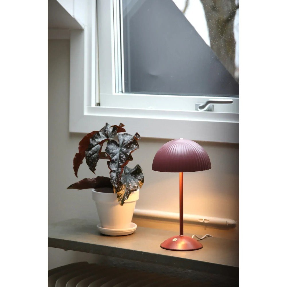 Czerwona metalowa lampa stołowa z metalowym kloszem (wysokość 33,5 cm) Zin – Markslöjd (zdjęcie 2)