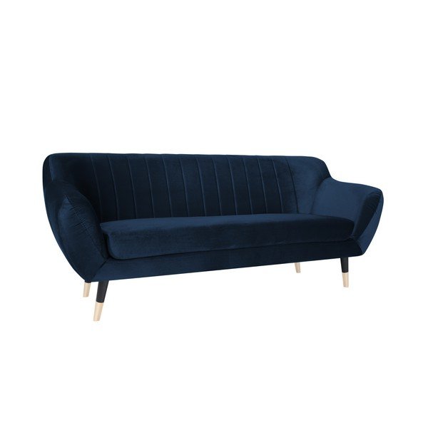 Granatowa sofa z czarnymi nogami Mazzini Sofas Benito, 188 cm-image-2