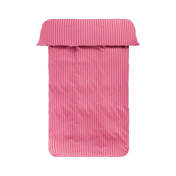 Czerwona/różowa pościel dwuosobowa z bawełny organicznej 200x220 cm Sima – Jotex