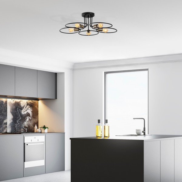 Czarna lampa sufitowa Circle – Opviq lights-image-1