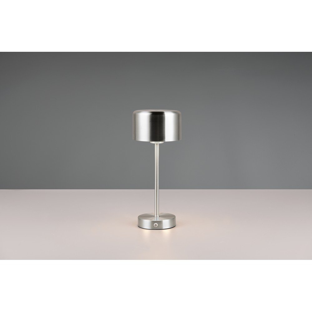 Lampa stołowa LED w kolorze srebra ze ściemniaczem (wys. 30 cm) Jeff – Reality (zdjęcie 3)