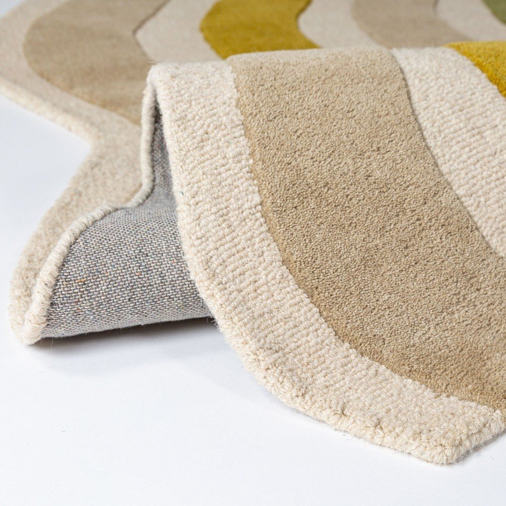 Zielony/w naturalnym kolorze wełniany dywan tkany ręcznie 160x230 cm Cascade Wool – Flair Rugs (zdjęcie 5)