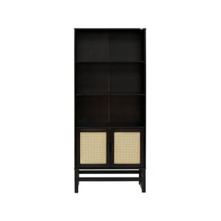 Czarny regał z drewna sosnowego 75x175 cm Jolene – Støraa