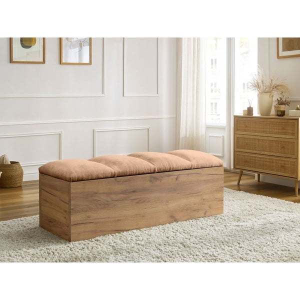 Jasnoróżowo-naturalna ławka Kumo – Bobochic Paris-image-1