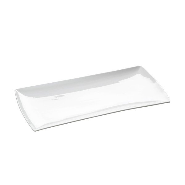 Biały porcelanowy talerz Maxwell & Williams East Meets West, 45,5x22 cm