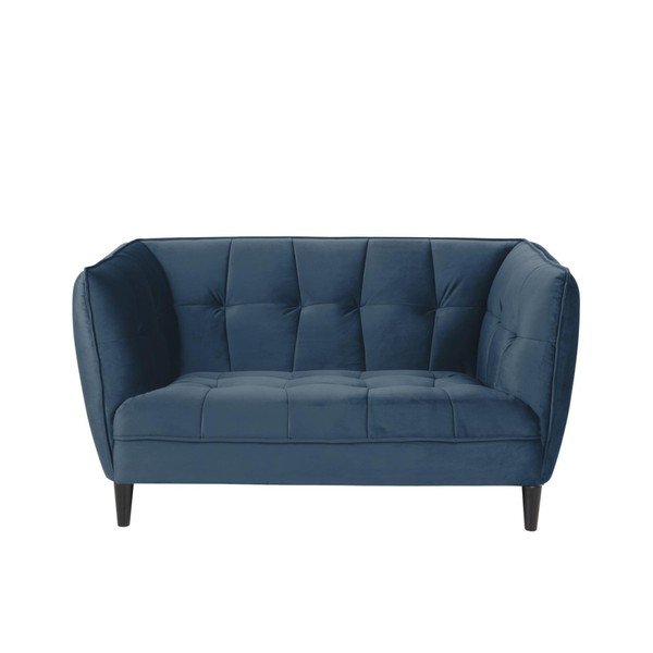 Niebieska aksamitna sofa Actona Jonna, dł. 146 cm