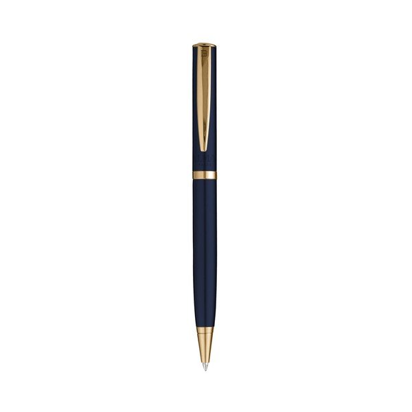 Złoto-niebieskie pióro z futerałem Balmain Rollerball-image-1