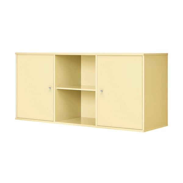 Jasnożółta niska komoda wisząca 133x61 cm Mistral – Hammel Furniture-image-1