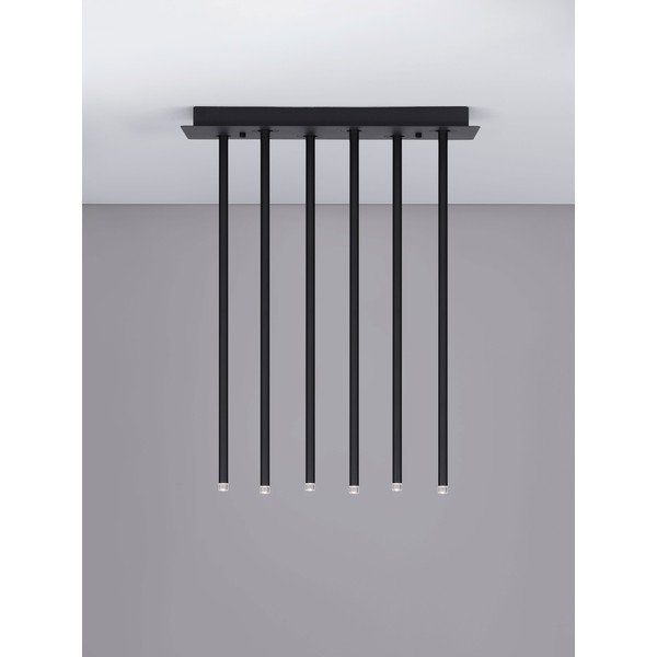 Aluminiowa lampa sufitowa LED z elastyczną konstrukcją w kolorze matowej czerni 20x50 cm Stilvi – Nova Luce-image-3