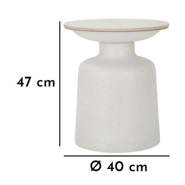 Okrągły stolik z ceramicznym blatem ø 40 cm Fush – Mauro Ferretti-image-3