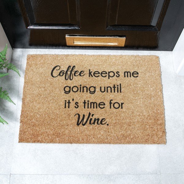 Wycieraczka z włókna kokosowego 40x60 cm Coffee Keeps Me Going – Artsy Doormats-image-2