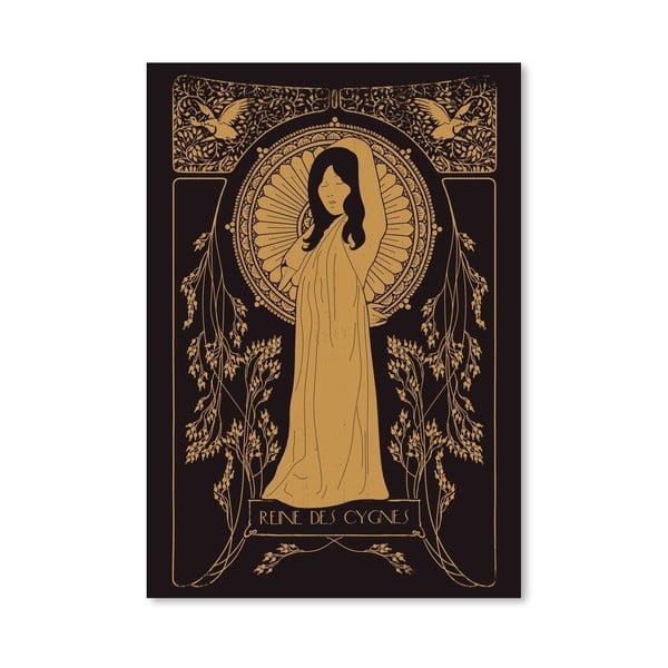 Plakat Reine Des Cygnes - Golden, 30x42 cm