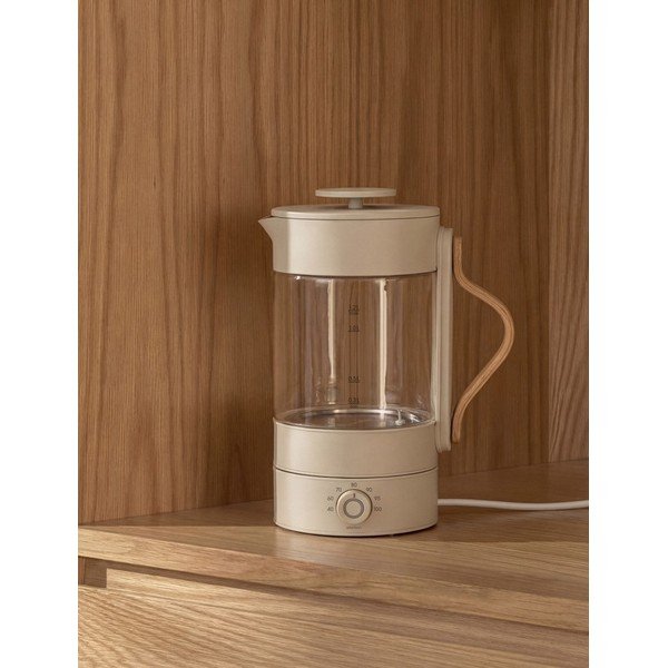Beżowy szklany czajnik elektryczny 1,2 l Emma – Stelton-image-2