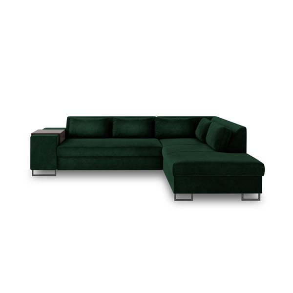 Zielona rozkładana sofa prawostronna Cosmopolitan Design San Diego