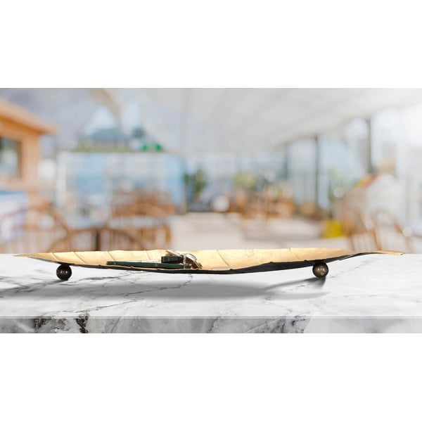 Metalowa taca dekoracyjna 11x38 cm Foglia – Mauro Ferretti-image-1