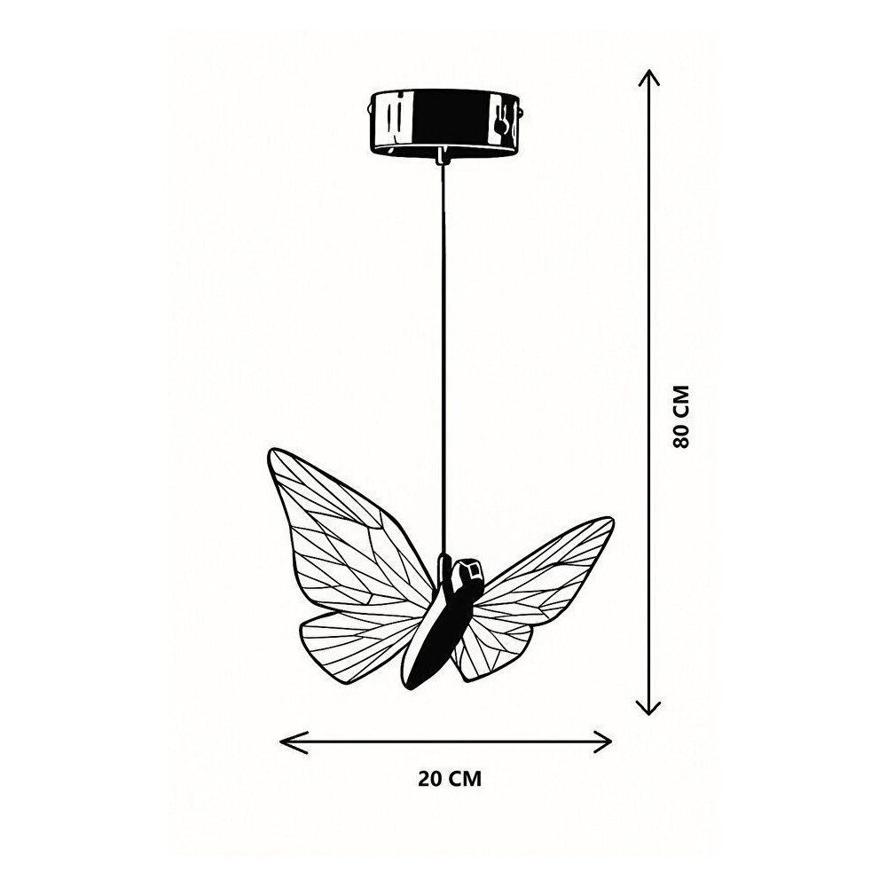 Metalowa lampa wisząca LED w kolorze złota z kloszem ze szkła akrylowego ø 20 cm Myrna – Opviq lights (zdjęcie 6)