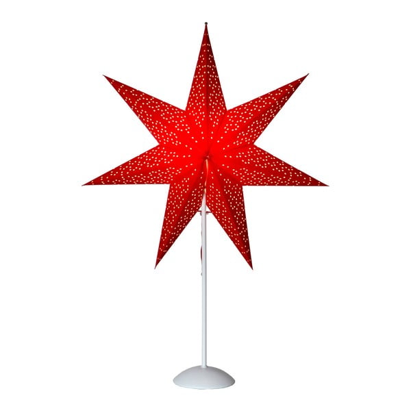 Czerwona gwiazda świecąca se stojanem Best Season Dot Red