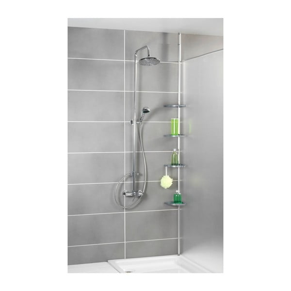 Szara teleskopowa półeczka wisząca pod prysznic Wenko Easy-image-1