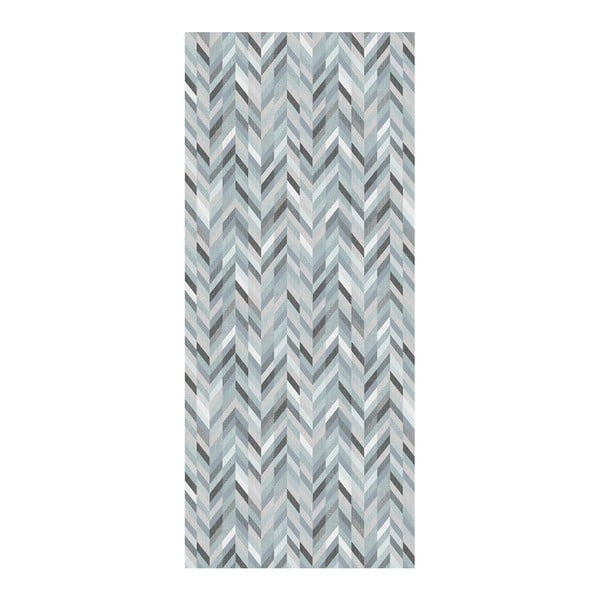 Niebiesko-szary chodnik Floorita Leather, 60x140 cm