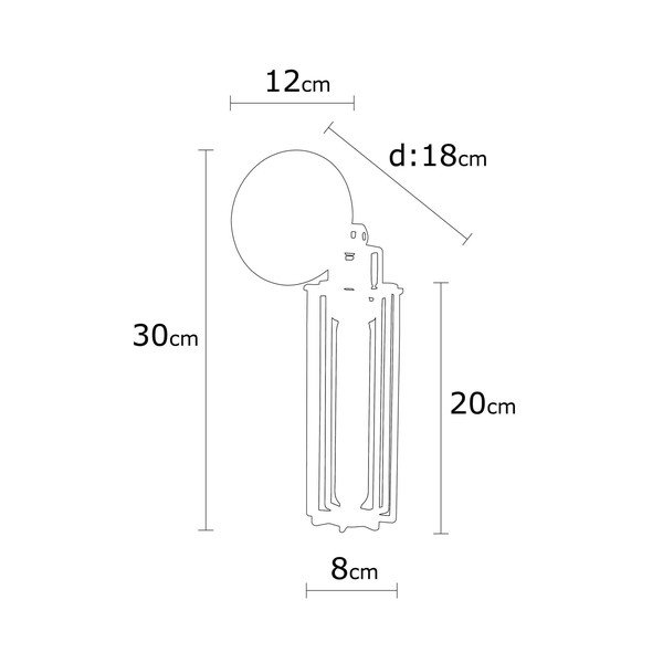 Czarny kinkiet ø 8 cm Likya – Opviq lights-image-4